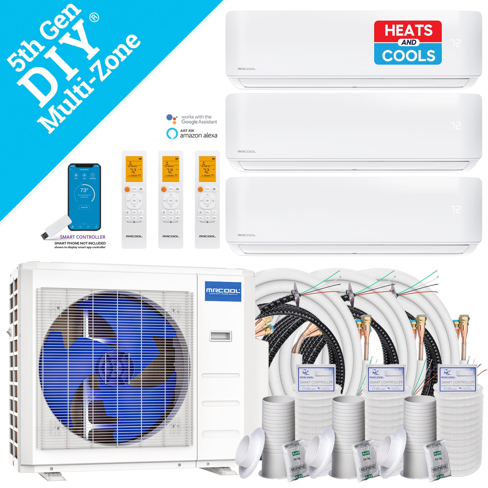 MRCOOL¨ 18k DIY 5th Generation 3 Zone Multi-Zone Mini-Split Condenser 230v - Image 4