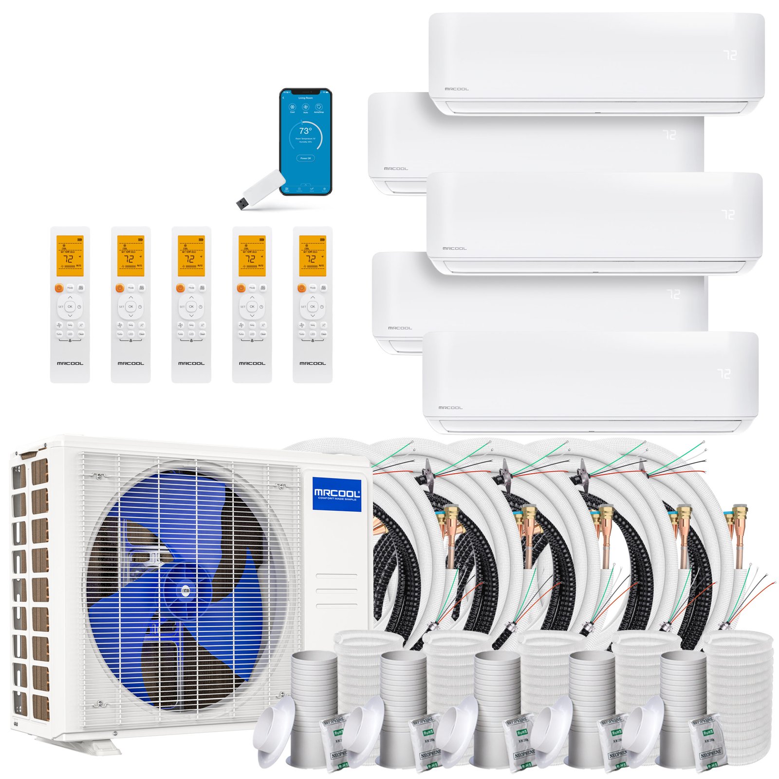MRCOOL¨ 36k DIY 5th Generation 5 Zone Multi-Zone Mini-Split Condenser 230v - Image 4