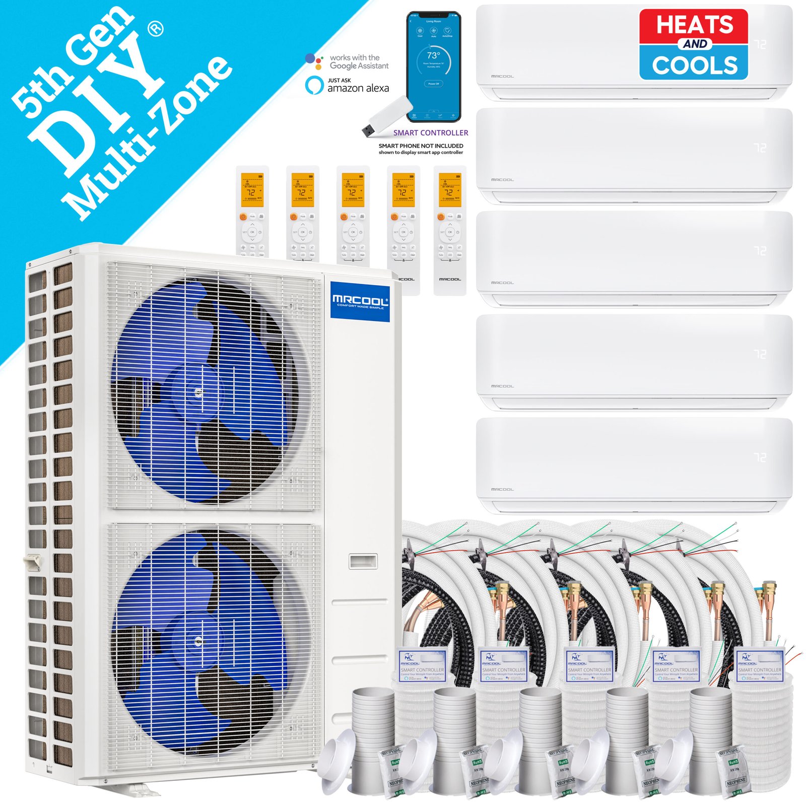 MRCOOL¨ 36k DIY 5th Generation 5 Zone Multi-Zone Mini-Split Condenser 230v - Image 5